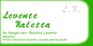levente maletta business card